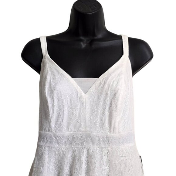 Torrid NWT Mini Stretch Lace V Neck Tiered Flare Dress Sz 12 - Picture 3 of 13